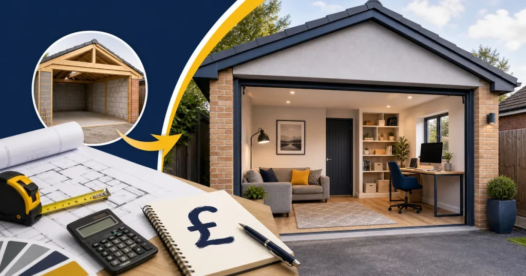Garage conversion cost UK guide with plans and converted room